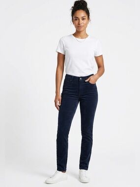Well Worn Navy Blue Corduroy Skinny Pants - Size 4/27